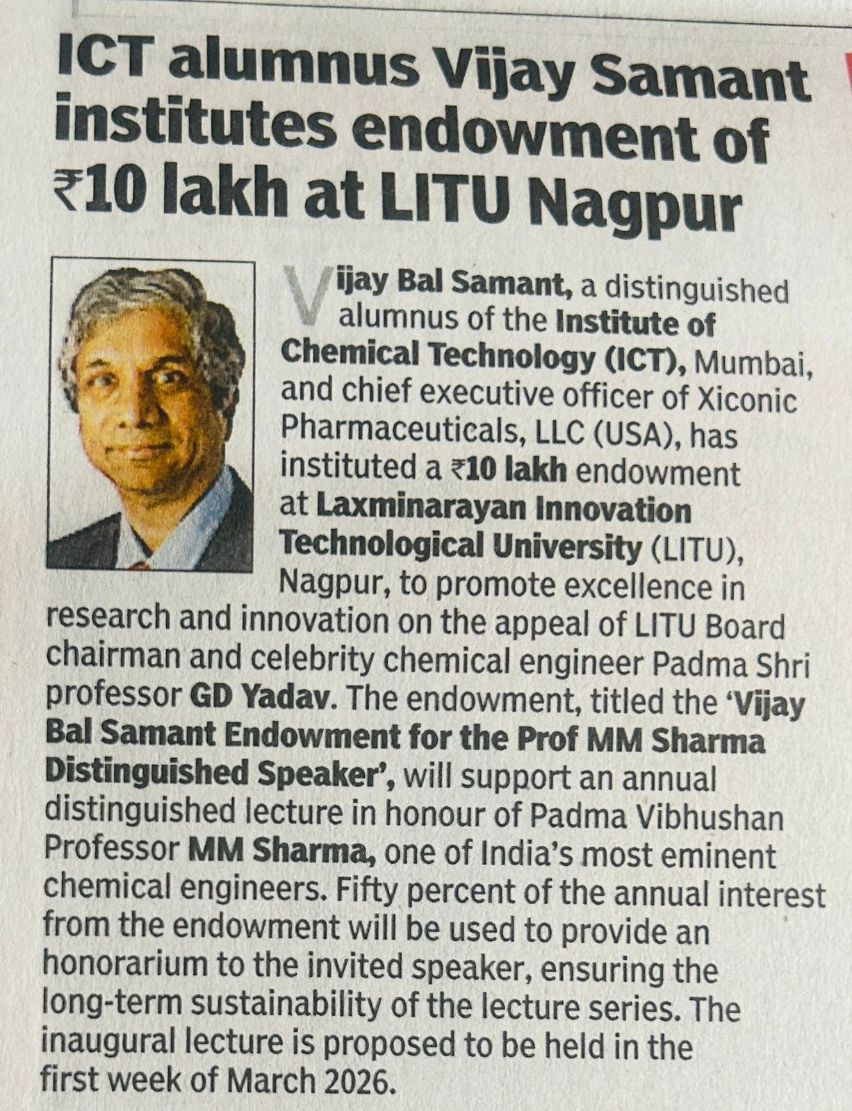 Newspaper Clipping